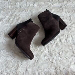 Paul Green Women's Size 3 1/2 (US 6) Brown Suede Leather Ankle Boots